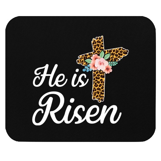 He Is Risen Jesus Christ Cross Easter Sunday Mouse Pads