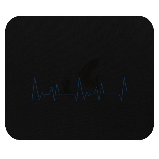 Heart beat, with fish Mouse Pads