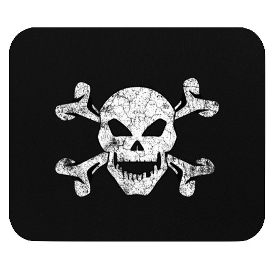 Textured Skull And Crossbones Mouse Pads