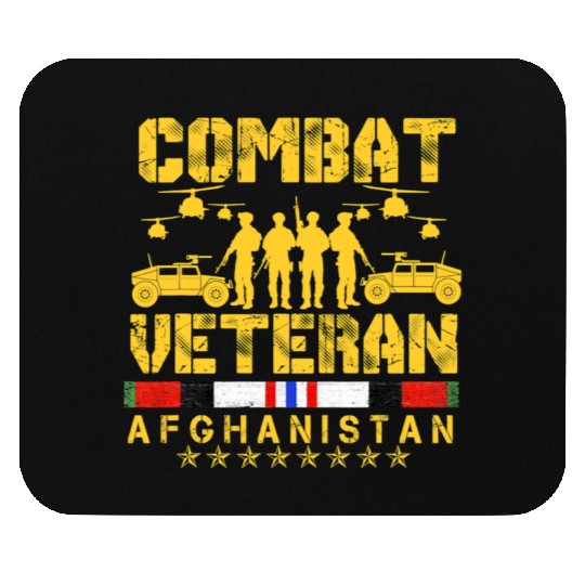 Combat Veteran Afghanistan Proud Us Mouse Pads