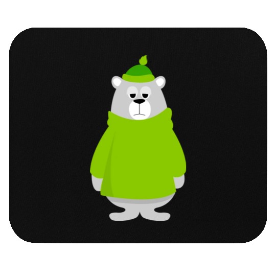 Green teddy bear lover Mouse Pads