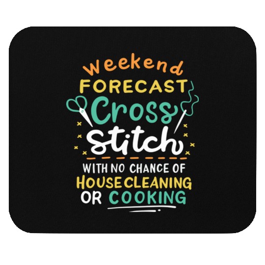 Weekend Forecast Cross Stitch Mouse Pads