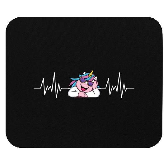 Fantasy Animal Creature Gift Heartbeat Unicorn Mouse Pads