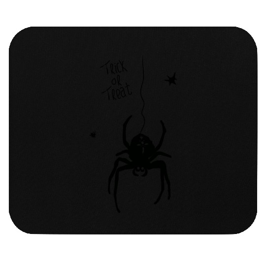 spider with trick or treat typography Mouse Pads