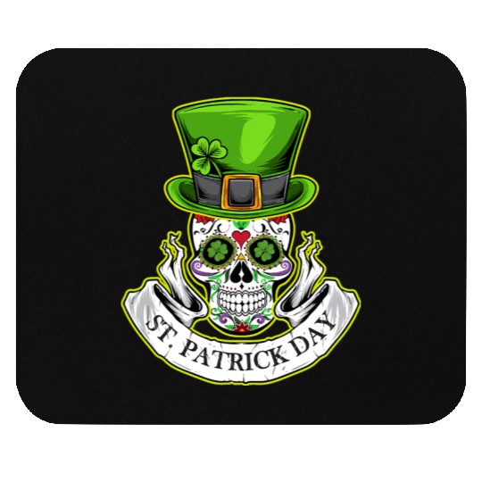 Sugar Skull | St Patrick Day | Lucky Charm Irish Mouse Pads