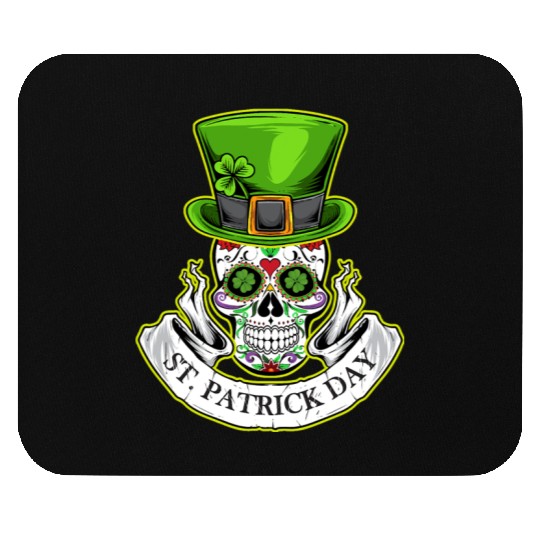 Sugar Skull | St Patrick Day | Lucky Charm Irish Mouse Pads
