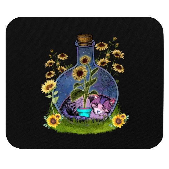 Cat Nap In A Jar Mouse Pads