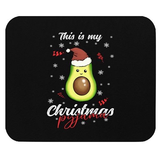 Winter Christmas Pyjama Avocado Mouse Pads