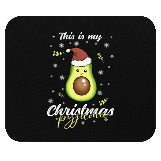 Winter Christmas Pyjama Avocado Mouse Pads