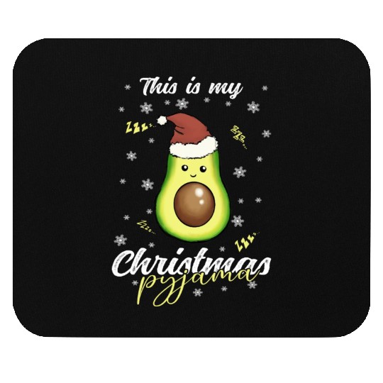 Winter Christmas Pyjama Avocado Mouse Pads