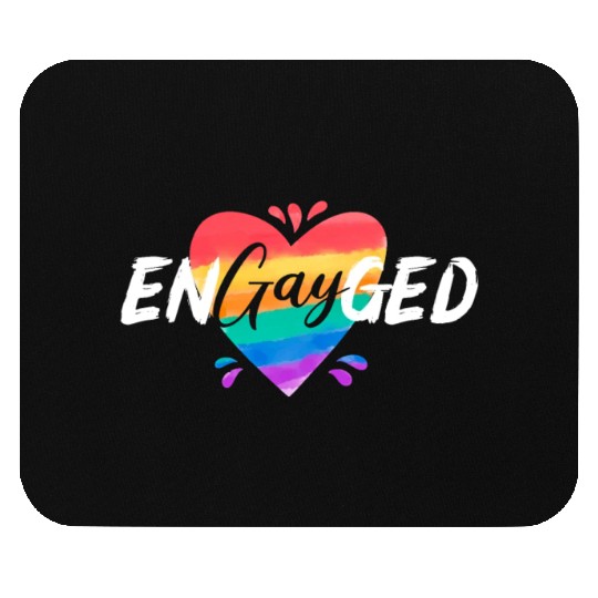 Engayged Rainbow Pride Month LGBTQ Gay Pride Mouse Pads