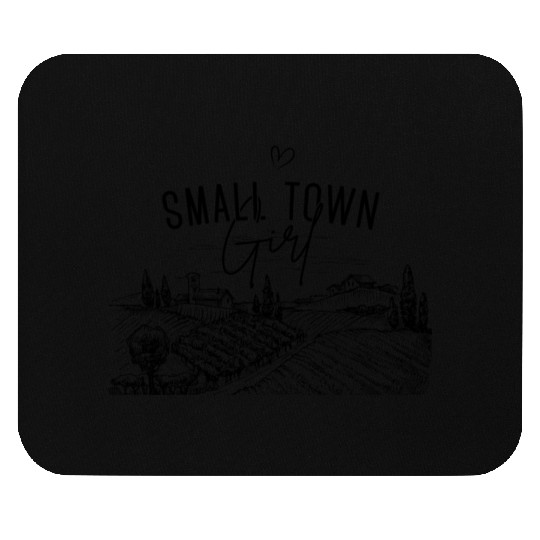 Small Town Girl with Landscape Mouse Pads
