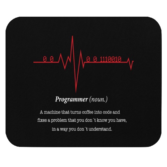 Programmer Heartbeat Mouse Pads