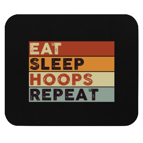 Eat Sleep Hoops Repeat Basketball Mouse Pads