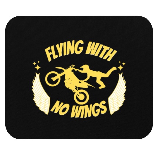 Yellow Flying With No Wings Mouse Pads