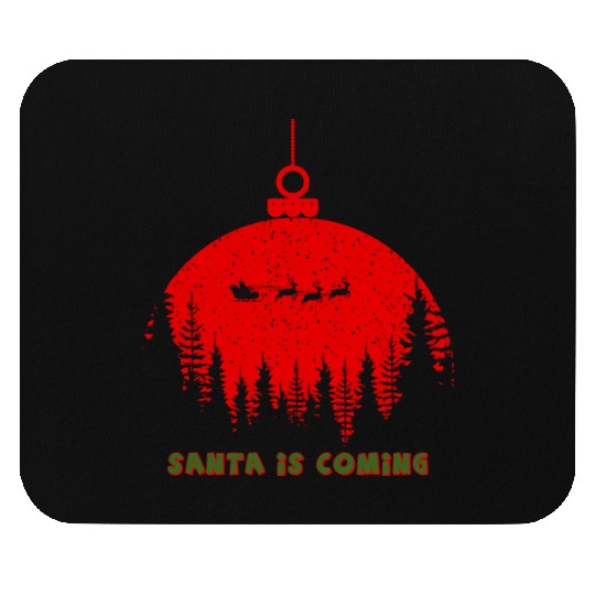 Christmas Santa Is Coming Santa Candy Cane Throne Mouse Pads