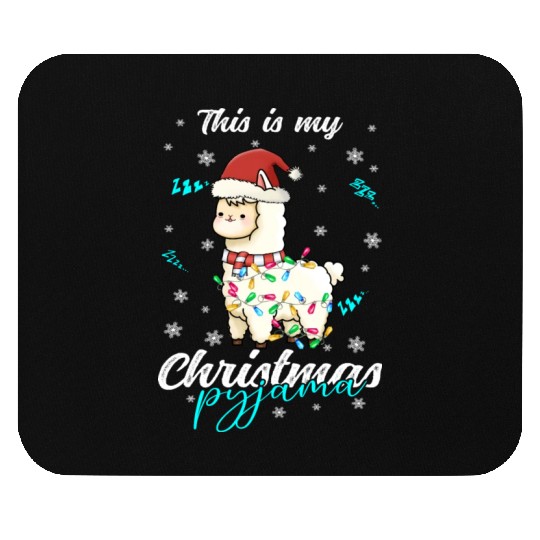 Winter Christmas Pyjama Llama Mouse Pads