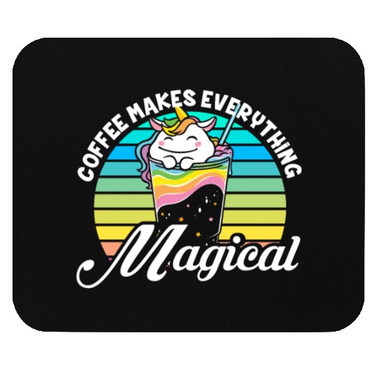 Pink Magical Unicorn Caffeine Coffee Lover Mouse Pads
