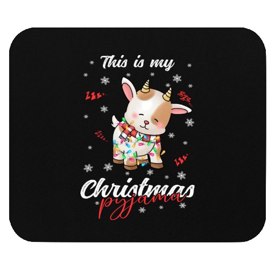 Winter Christmas Pyjama Goat Mouse Pads