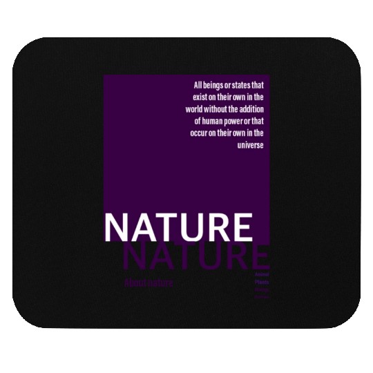 About nature-purple Mouse Pads