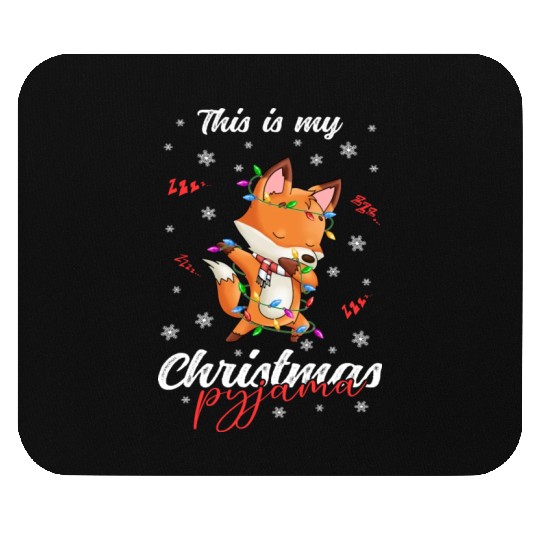 Winter Christmas Pyjama Fox Mouse Pads