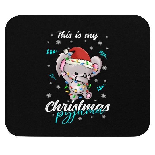 Winter Christmas Pyjama Elephant Mouse Pads
