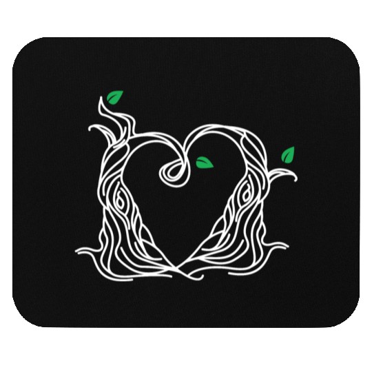 Tree Love Best Friends Heart White Mouse Pads