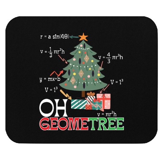 Oh Geometree Funny Christmas Tree Costume Students Mouse Pads