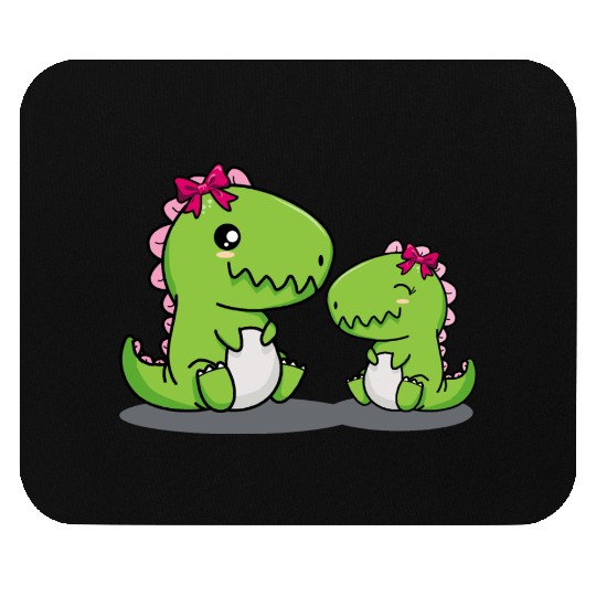 Big sister dino t-rex dinosaur sibling baby girls Mouse Pads