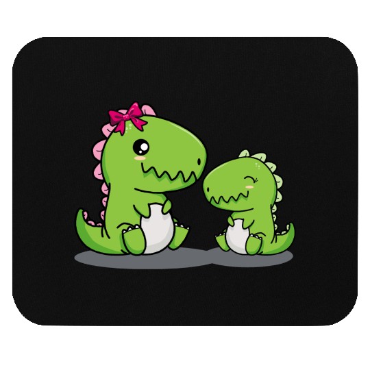 Big sister dino t-rex dinosaur sibling baby girls Mouse Pads