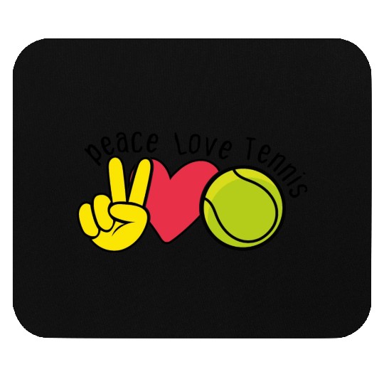 Peace Love Tennis Cool Heart Tennis Mouse Pads