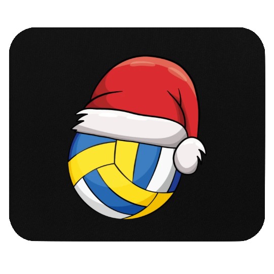 Volleyball Chirstmas Cute Volleyball Xmas Santa Mouse Pads