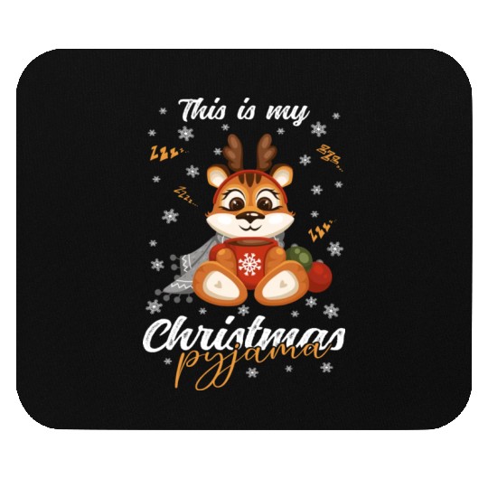 Winter Christmas Pyjama Tiger Mouse Pads