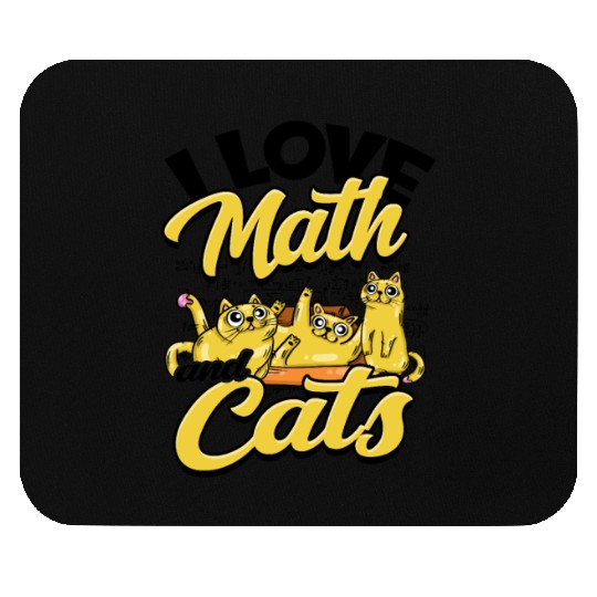 I love math and cats - cats Mouse Pads