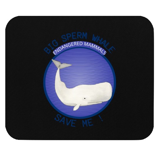 Mammals Endangered Big Sperm Whale Mouse Pads