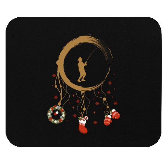 Winter dreamcatcher Christmas Fishing Mouse Pads