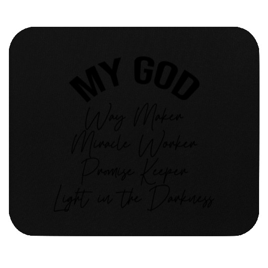 Way Maker (Black) Mouse Pads