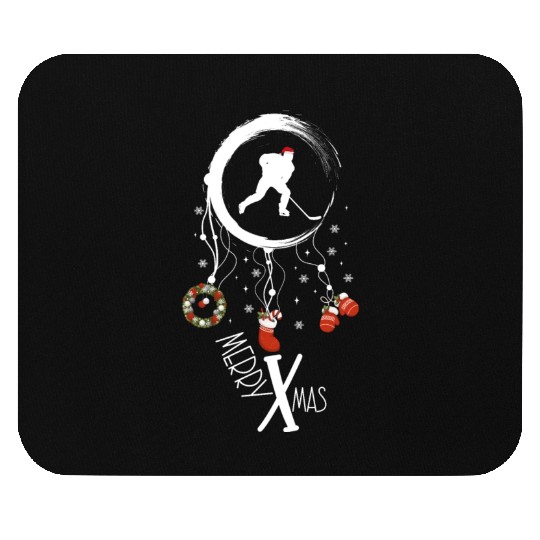 Winter dreamcatcher Christmas Ice hockey Mouse Pads