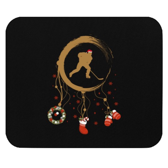 Winter dreamcatcher Christmas Ice hockey Mouse Pads