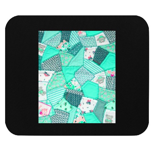 Green Baby Patchwork Sarilmak Pattern Teddy Bear Mouse Pads