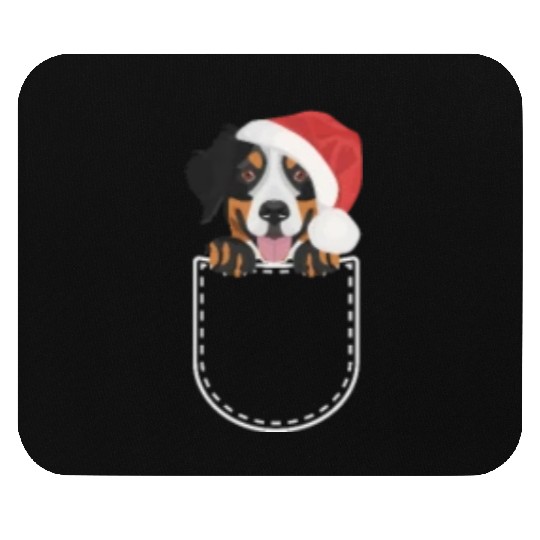 Bernese Mountain Dog Merry Christmas Mouse Pads