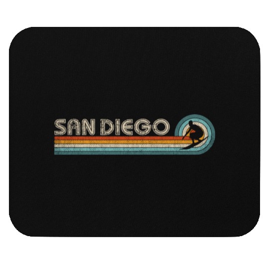 San Diego Surfer Merch Men Surfing San Diego Mouse Pads