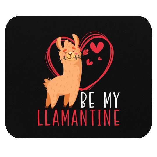 Valentines Day Hearts Day Cupid Love Llama Lover Mouse Pads