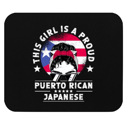 Puerto Rico Flag Japan Grown Women Girl Mouse Pads