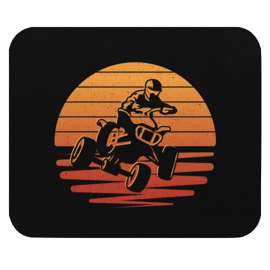 ATV Biker Retro Motocross 4 wheeler Quad Mouse Pads