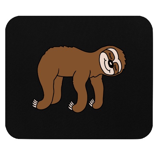 Lying tired sloth sleeping Mouse Pads