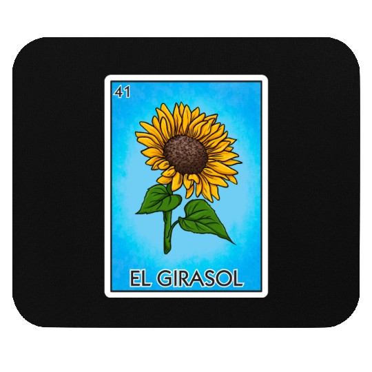 El Girasol Sunflower Card Mexican Lottery Card Mouse Pads