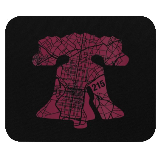 Womens Philadelphia Street Map Liberty Bell 215 Mouse Pads