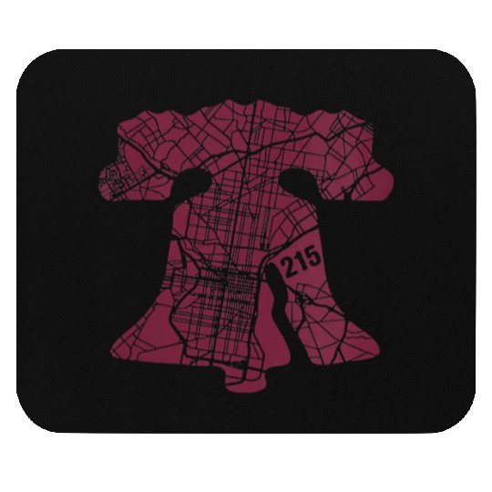 Womens Philadelphia Street Map Liberty Bell 215 Mouse Pads