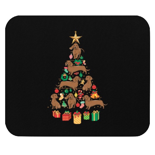 Dachshund Christmas Tree Mouse Pads